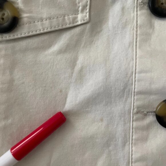 Cabi Style #5659 Womens Ivory Long Sleeve Button Up Kenya Safari Jacket Size M - Picture 10 of 11